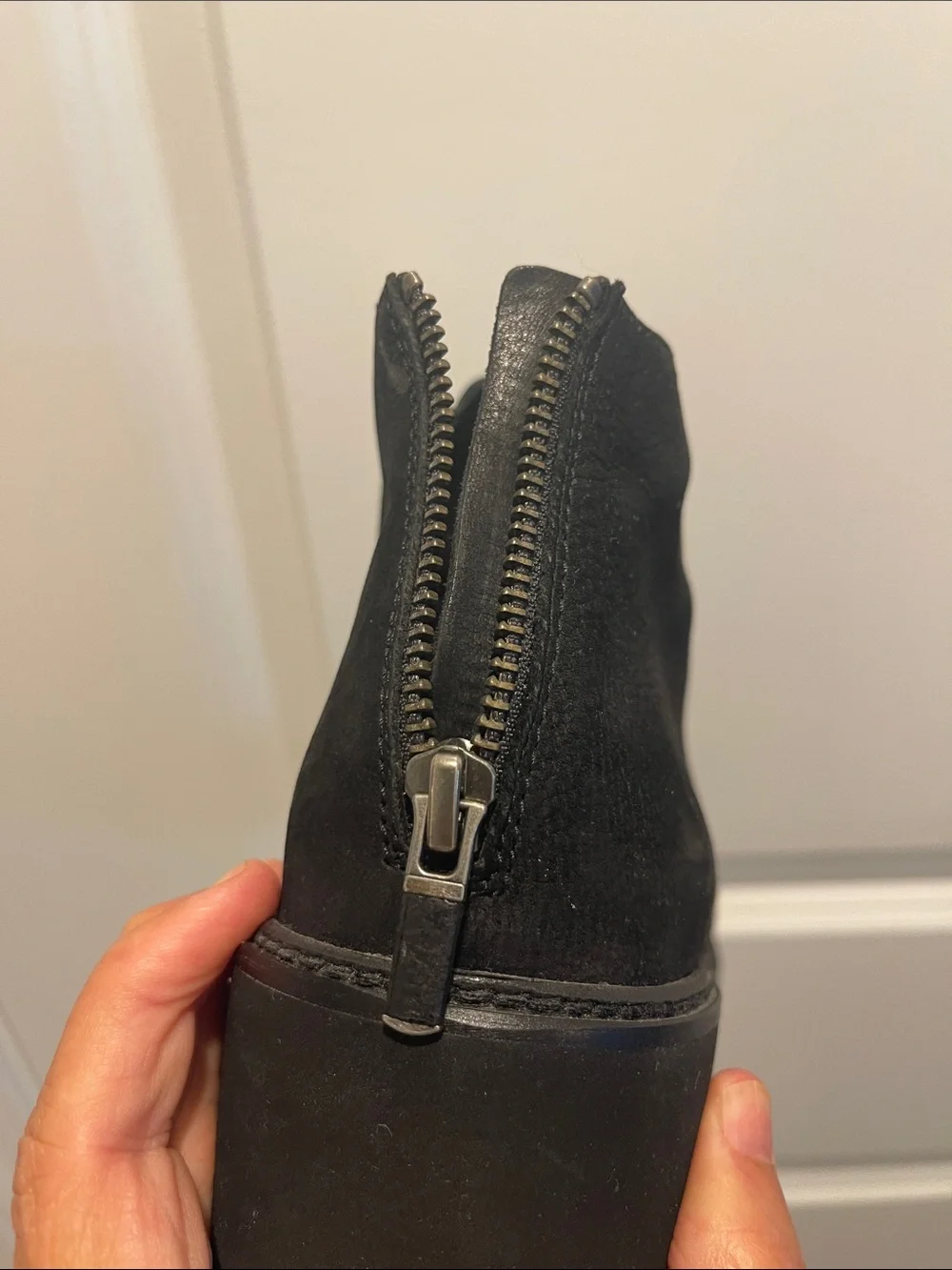 Eileen Fisher Black Suede Platform Ankle Bootie